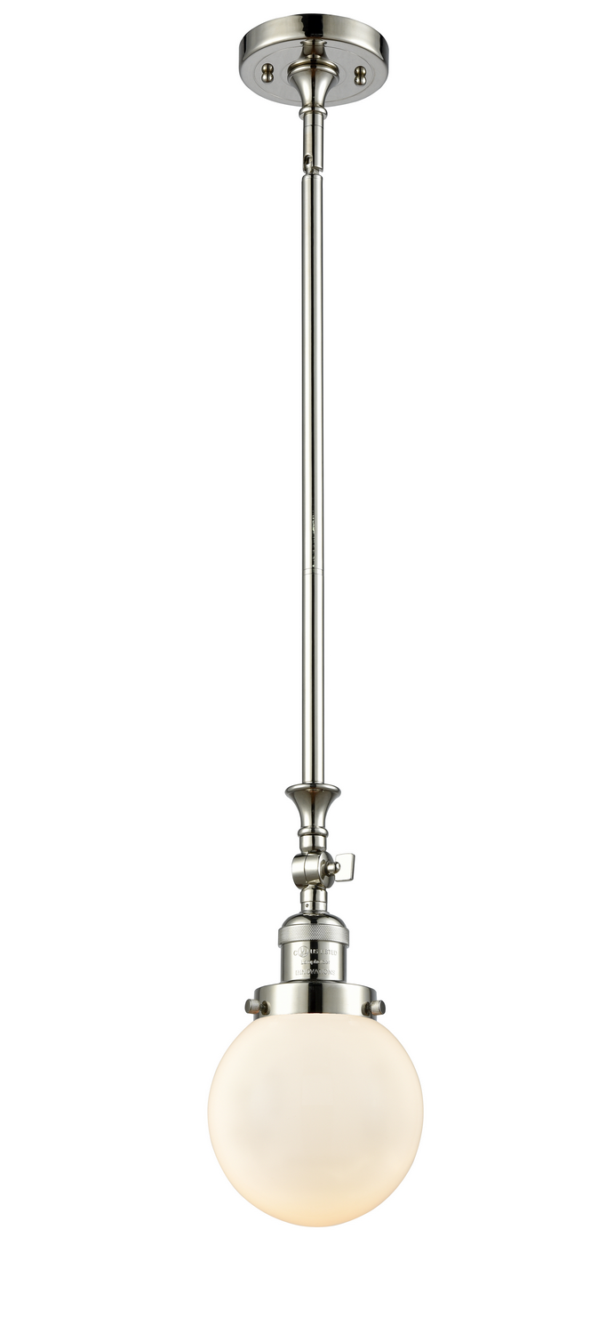 LED Mini Pendant by Innovations - Franklin Restoration Collection, Polished Nickel Finish - 206-PN-G201-6-LED