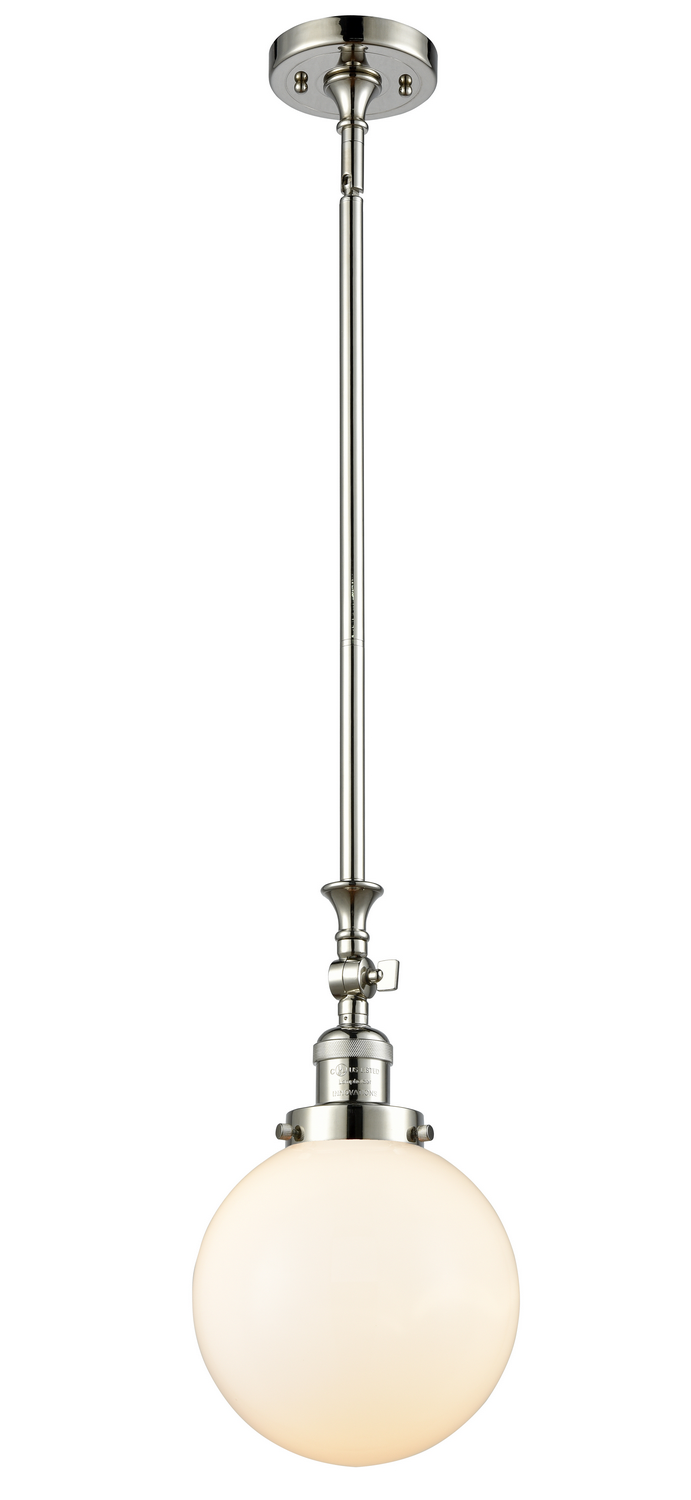 LED Mini Pendant by Innovations - Franklin Restoration Collection, Polished Nickel Finish - 206-PN-G201-8-LED