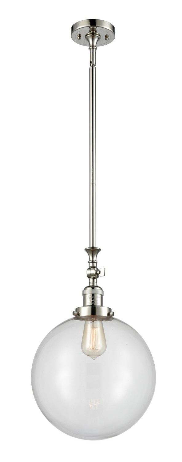 LED Mini Pendant by Innovations - Franklin Restoration Collection, Polished Nickel Finish - 206-PN-G202-12-LED