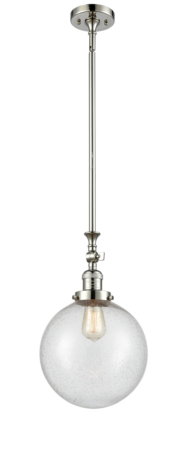 One Light Mini Pendant by Innovations - Franklin Restoration Collection, Polished Nickel Finish - 206-PN-G204-10
