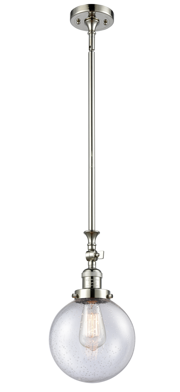 One Light Mini Pendant by Innovations - Franklin Restoration Collection, Polished Nickel Finish - 206-PN-G204-8