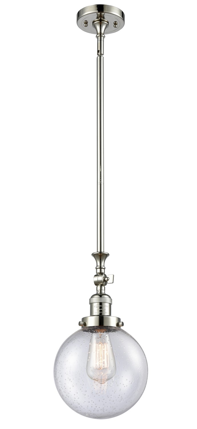 LED Mini Pendant by Innovations - Franklin Restoration Collection, Polished Nickel Finish - 206-PN-G204-8-LED