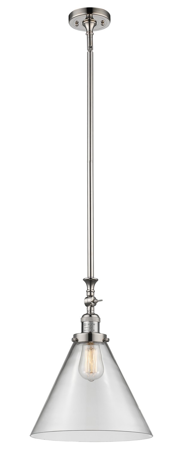 One Light Mini Pendant by Innovations - Franklin Restoration Collection, Polished Nickel Finish - 206-PN-G42-L
