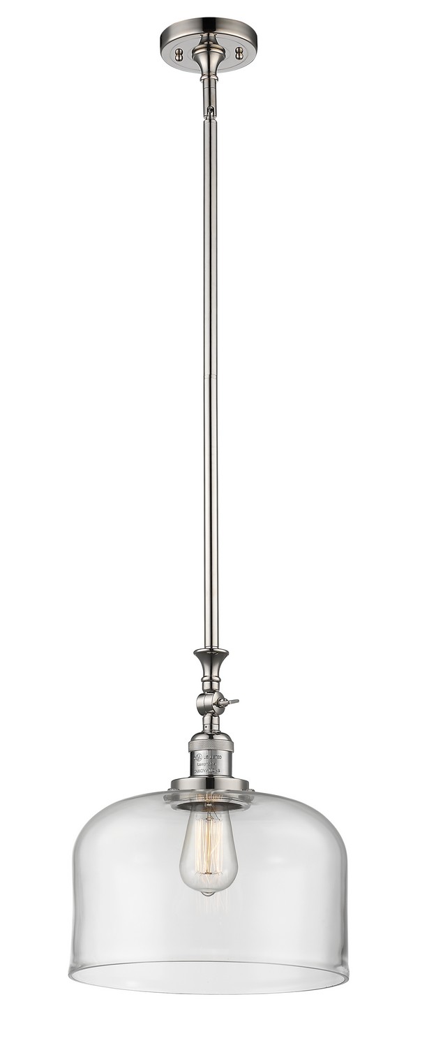 One Light Mini Pendant by Innovations - Franklin Restoration Collection, Polished Nickel Finish - 206-PN-G72-L