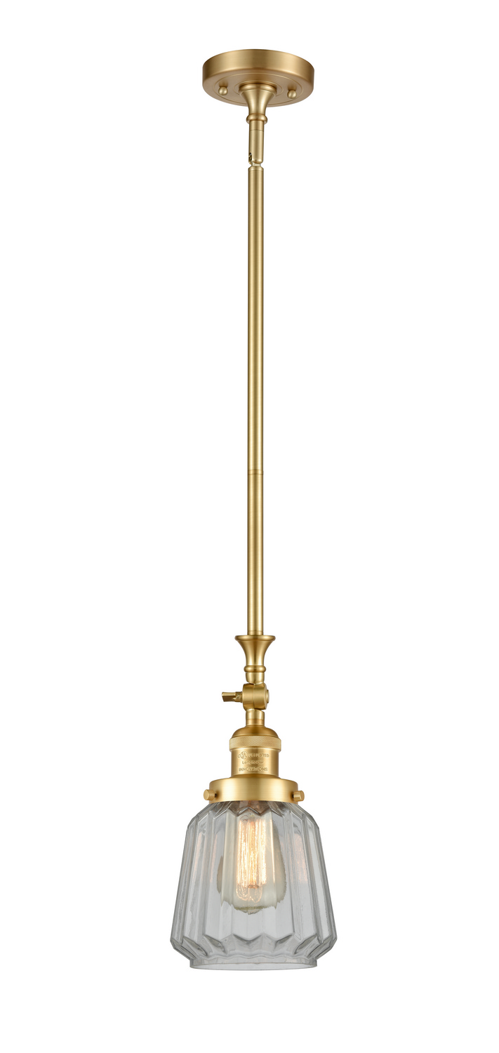 One Light Mini Pendant by Innovations - Franklin Restoration Collection, Satin Gold Finish - 206-SG-G142