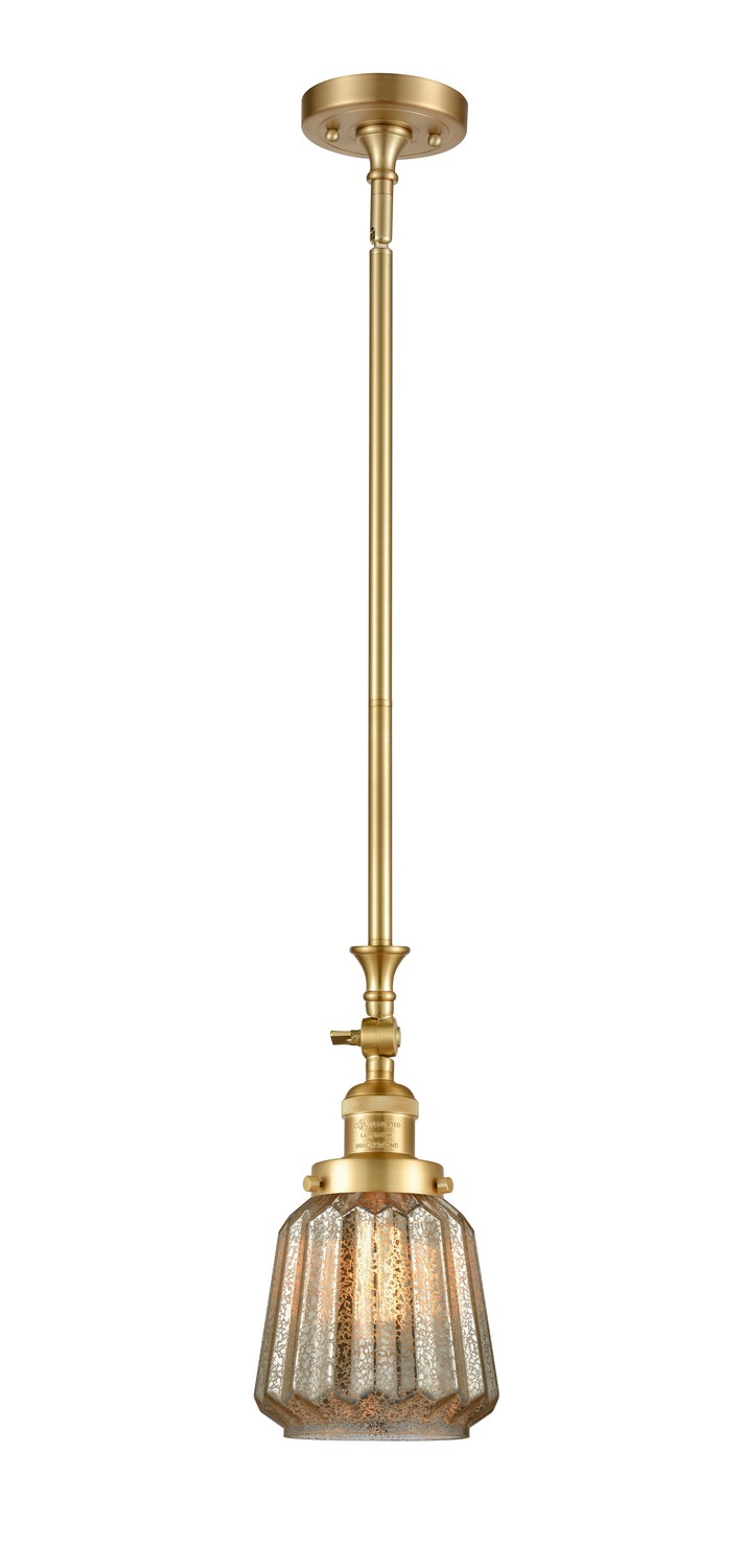 LED Mini Pendant by Innovations - Franklin Restoration Collection, Satin Gold Finish - 206-SG-G146-LED