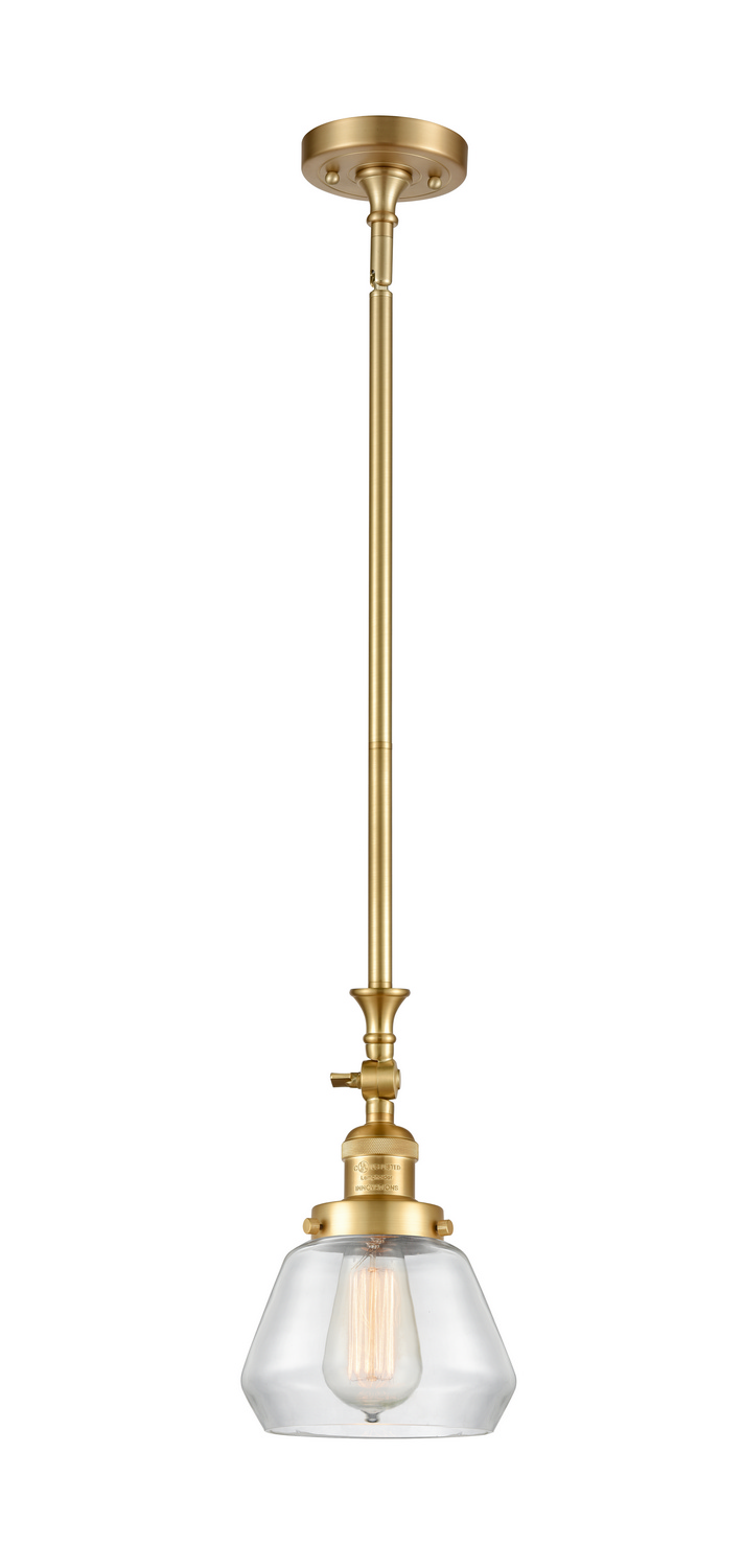 One Light Mini Pendant by Innovations - Franklin Restoration Collection, Satin Gold Finish - 206-SG-G172