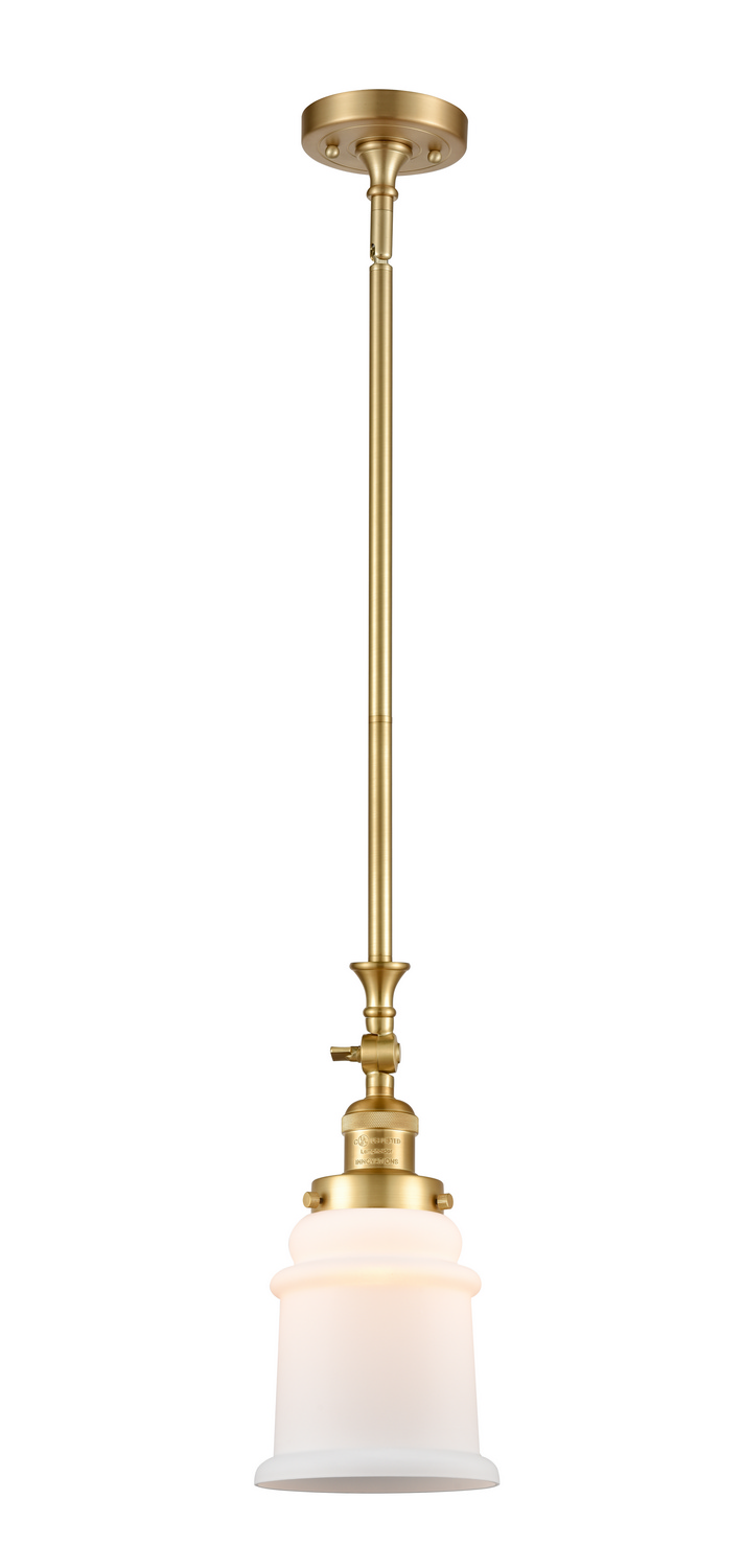 One Light Mini Pendant by Innovations - Franklin Restoration Collection, Satin Gold Finish - 206-SG-G181