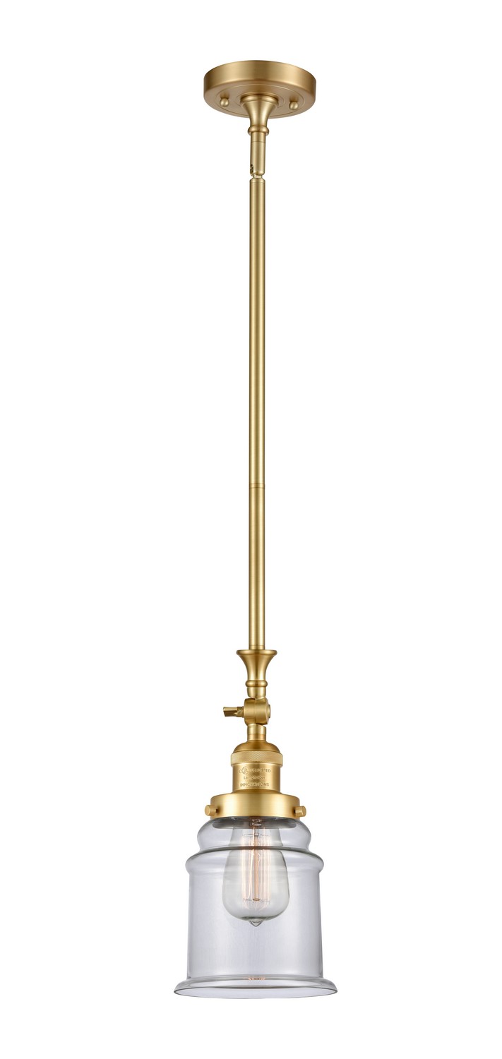 LED Mini Pendant by Innovations - Franklin Restoration Collection, Satin Gold Finish - 206-SG-G182-LED