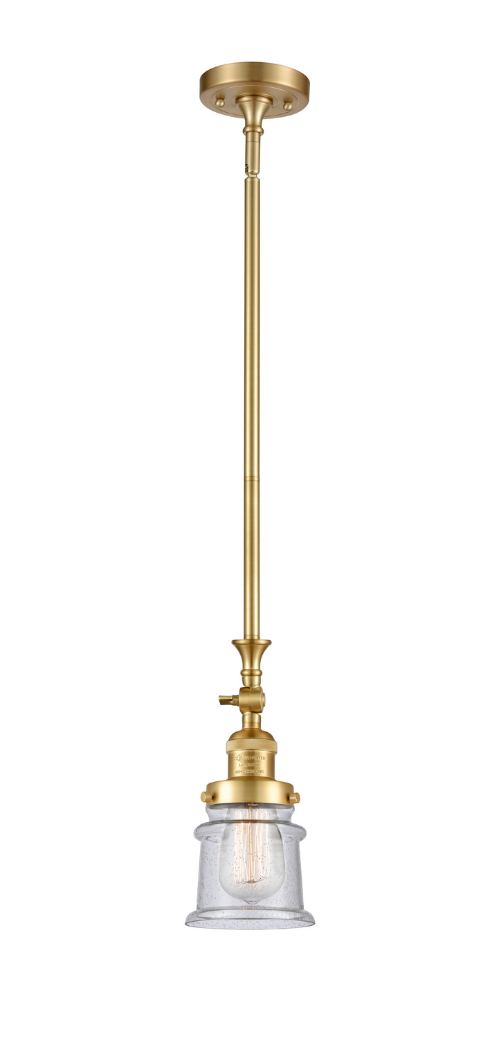 One Light Mini Pendant by Innovations - Franklin Restoration Collection, Satin Gold Finish - 206-SG-G184S