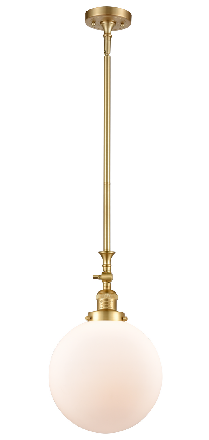 One Light Mini Pendant by Innovations - Franklin Restoration Collection, Satin Gold Finish - 206-SG-G201-10