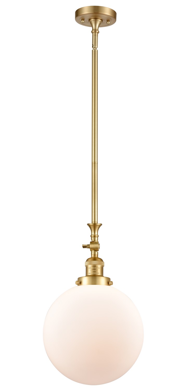 LED Mini Pendant by Innovations - Franklin Restoration Collection, Satin Gold Finish - 206-SG-G201-10-LED
