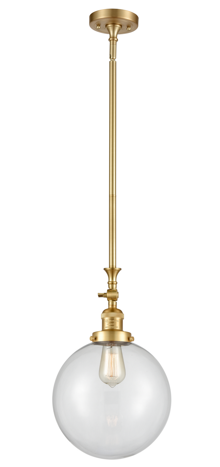 One Light Mini Pendant by Innovations - Franklin Restoration Collection, Satin Gold Finish - 206-SG-G202-10