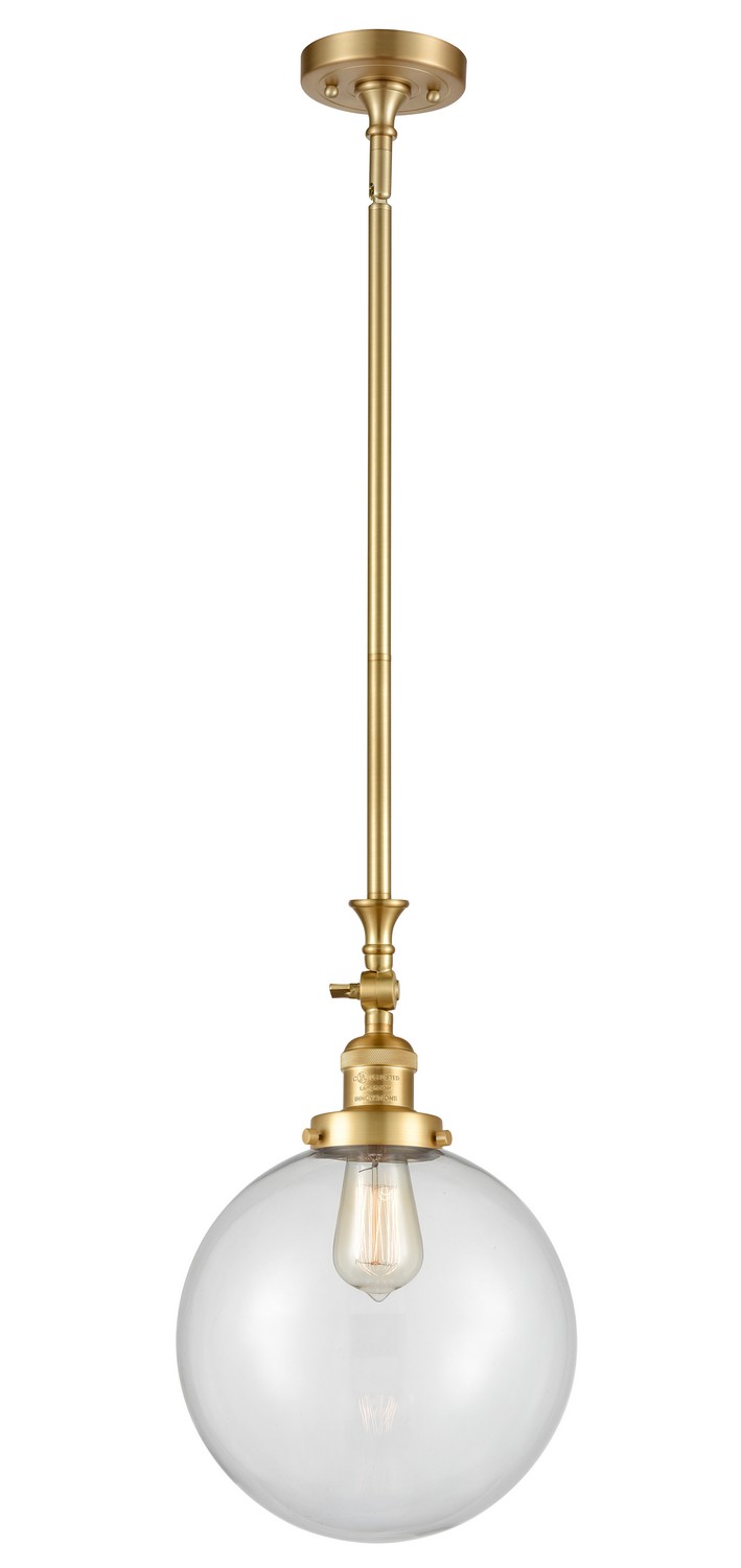 LED Mini Pendant by Innovations - Franklin Restoration Collection, Satin Gold Finish - 206-SG-G202-10-LED