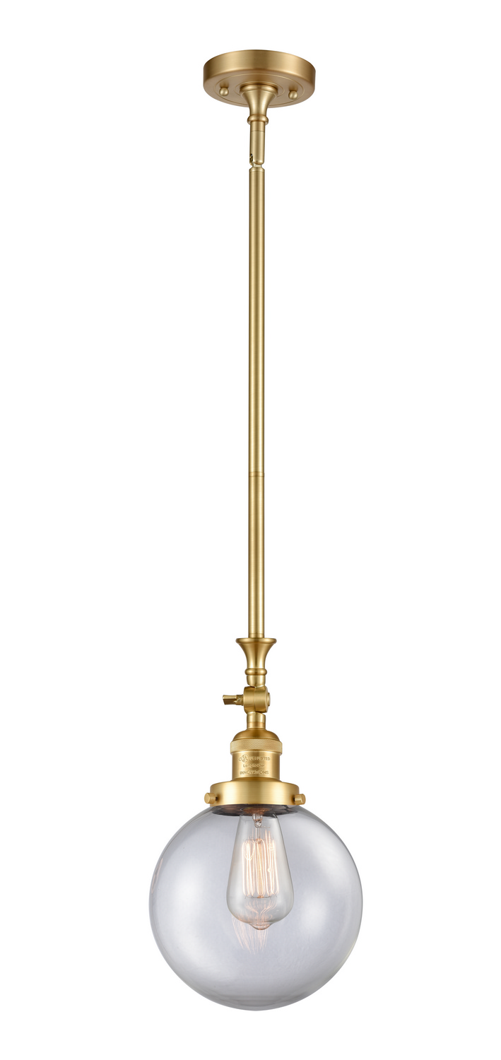 One Light Mini Pendant by Innovations - Franklin Restoration Collection, Satin Gold Finish - 206-SG-G202-8
