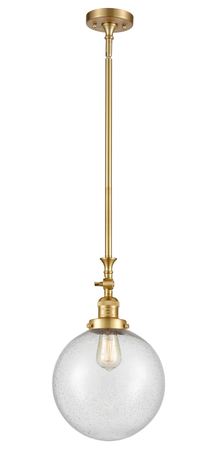 One Light Mini Pendant by Innovations - Franklin Restoration Collection, Satin Gold Finish - 206-SG-G204-10