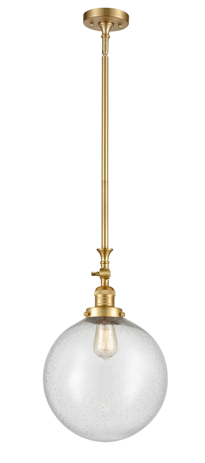 One Light Mini Pendant by Innovations - Franklin Restoration Collection, Satin Gold Finish - 206-SG-G204-12