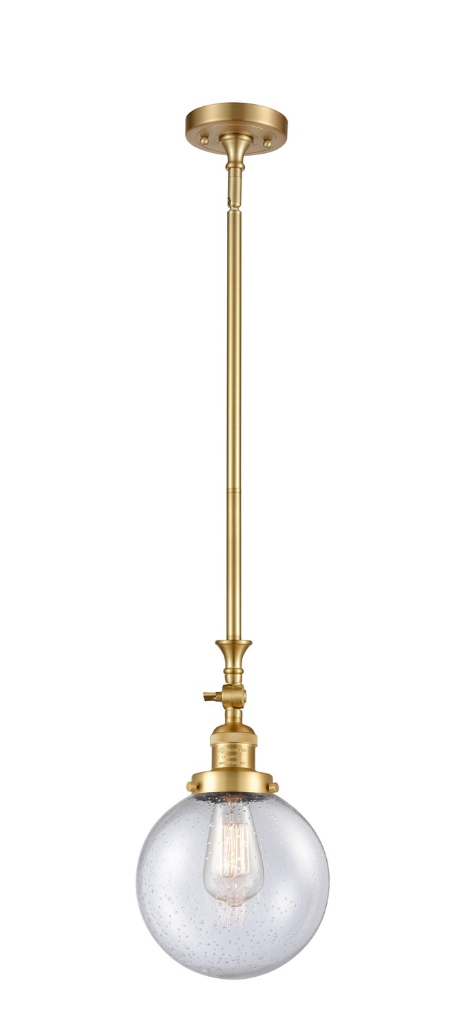 LED Mini Pendant by Innovations - Franklin Restoration Collection, Satin Gold Finish - 206-SG-G204-8-LED