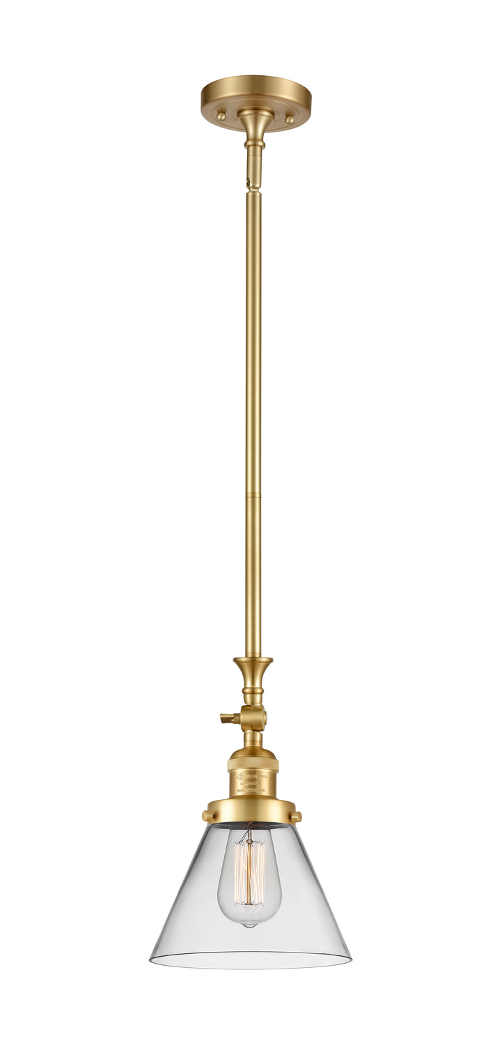 One Light Mini Pendant by Innovations - Franklin Restoration Collection, Satin Gold Finish - 206-SG-G42