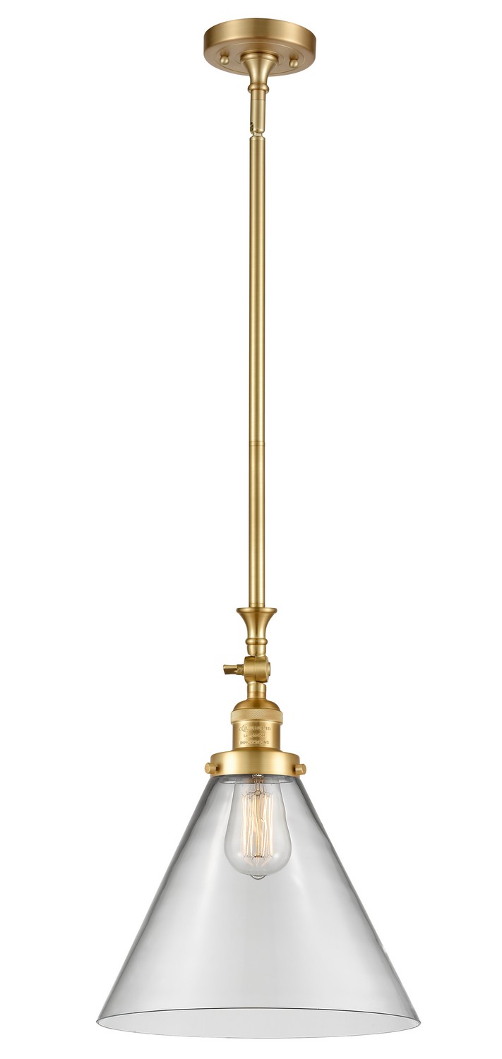 LED Mini Pendant by Innovations - Franklin Restoration Collection, Satin Gold Finish - 206-SG-G42-L-LED