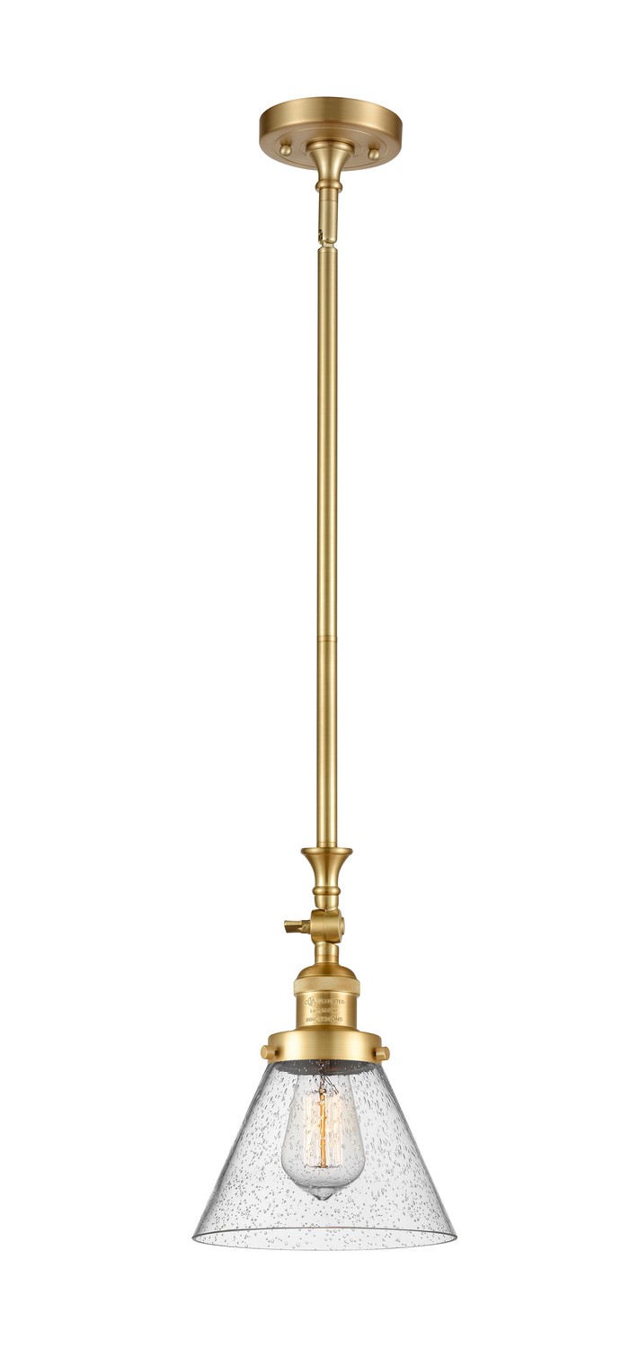 LED Mini Pendant by Innovations - Franklin Restoration Collection, Satin Gold Finish - 206-SG-G44-LED