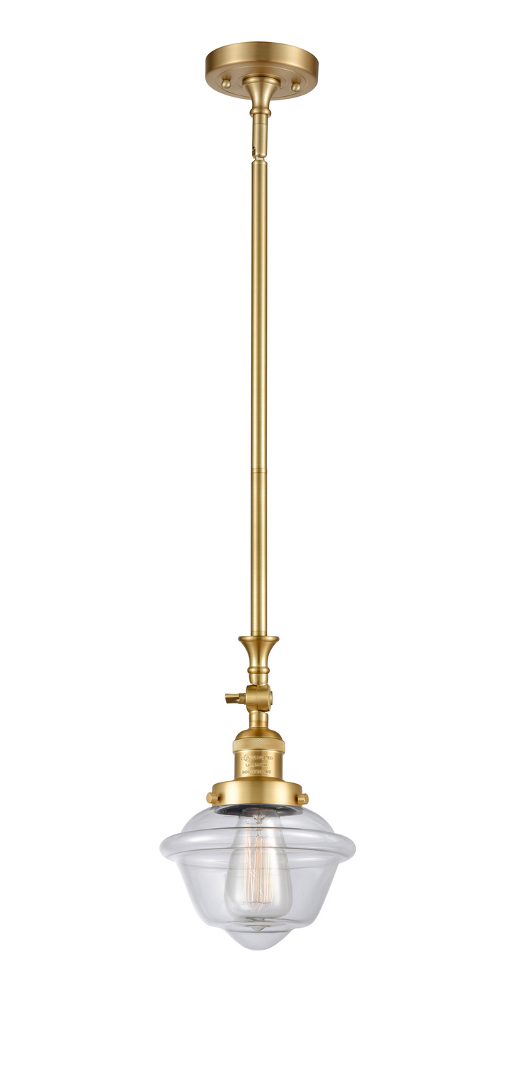 One Light Mini Pendant by Innovations - Franklin Restoration Collection, Satin Gold Finish - 206-SG-G532