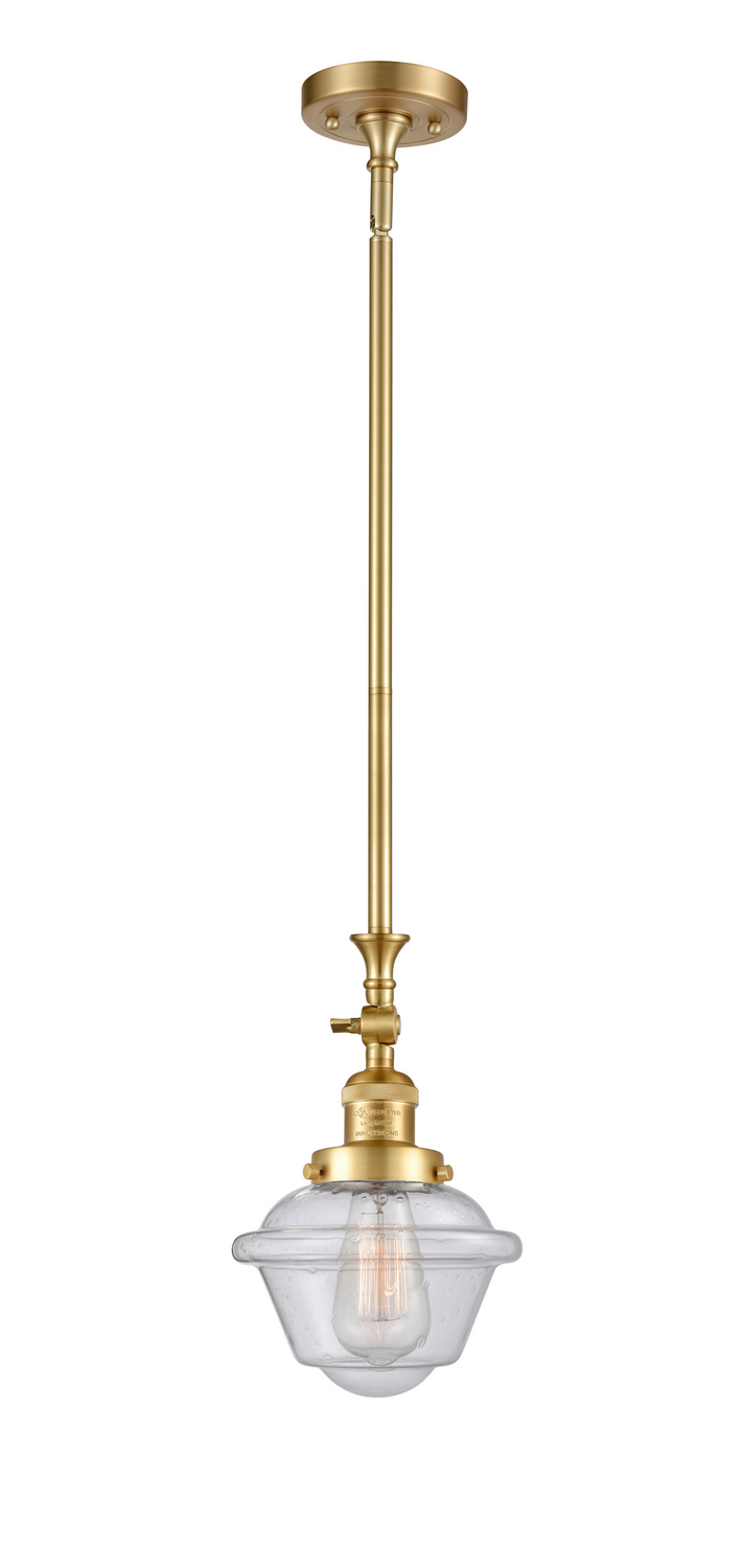 One Light Mini Pendant by Innovations - Franklin Restoration Collection, Satin Gold Finish - 206-SG-G534