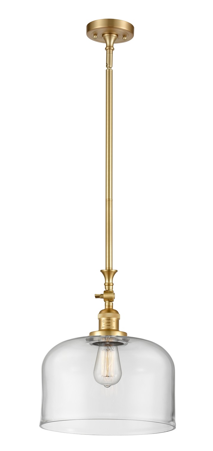 One Light Mini Pendant by Innovations - Franklin Restoration Collection, Satin Gold Finish - 206-SG-G72-L