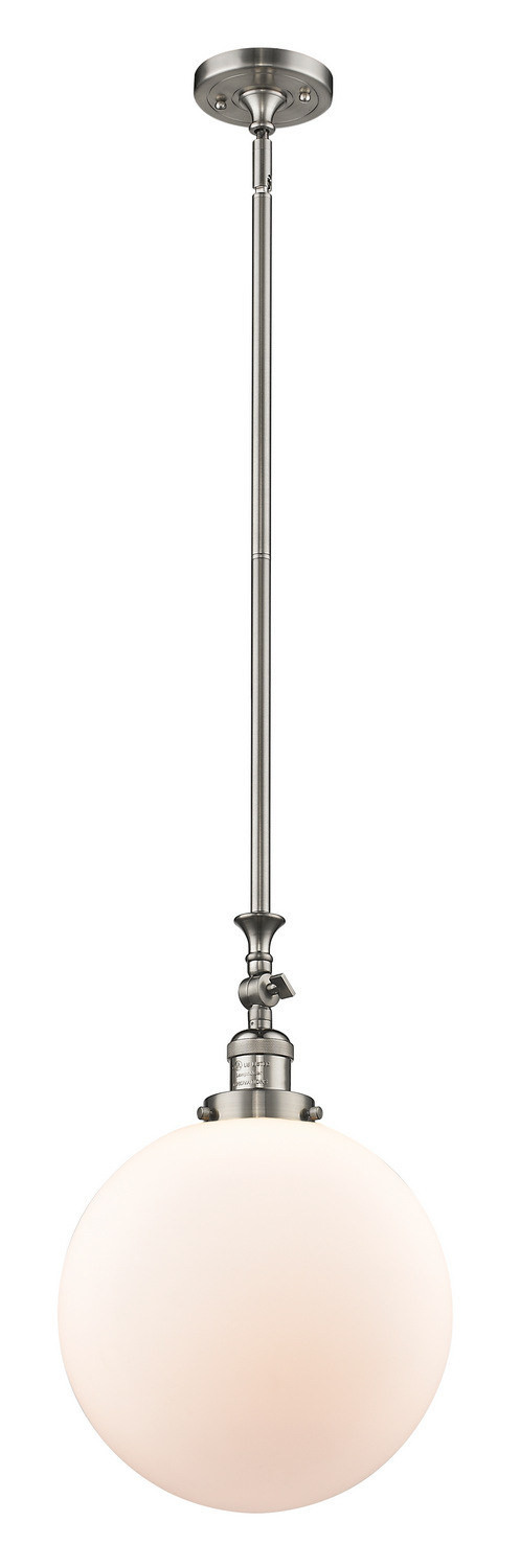 One Light Mini Pendant by Innovations - Franklin Restoration Collection, Brushed Satin Nickel Finish - 206-SN-G201-12