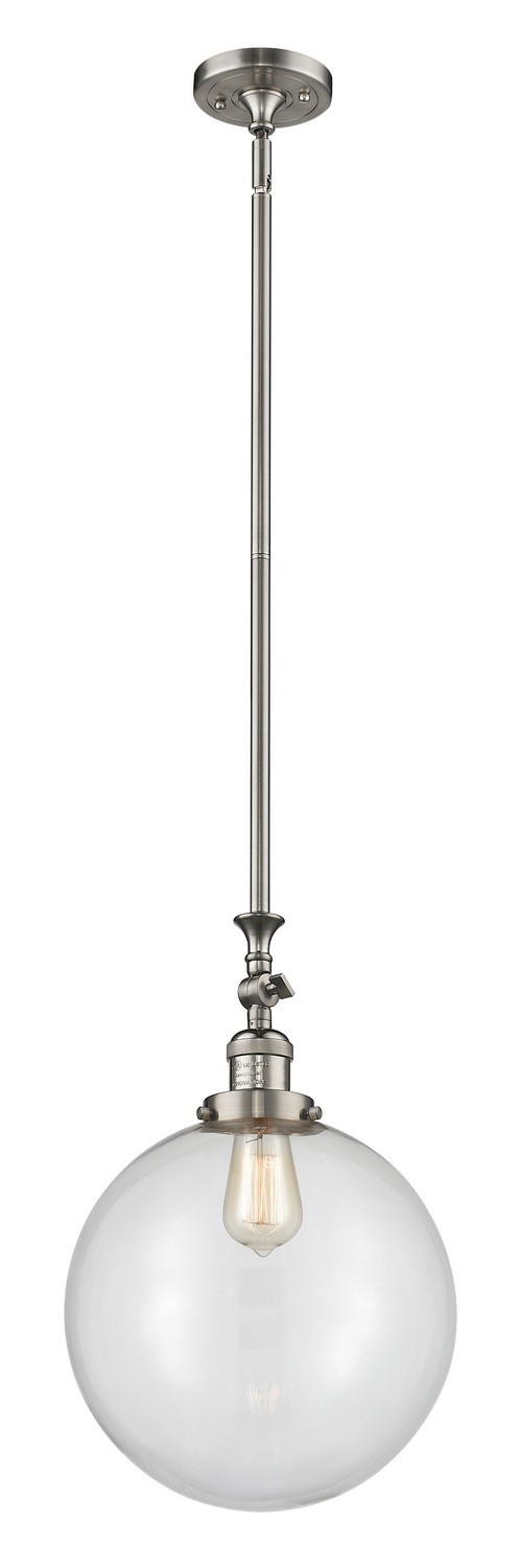LED Mini Pendant by Innovations - Franklin Restoration Collection, Brushed Satin Nickel Finish - 206-SN-G202-12-LED
