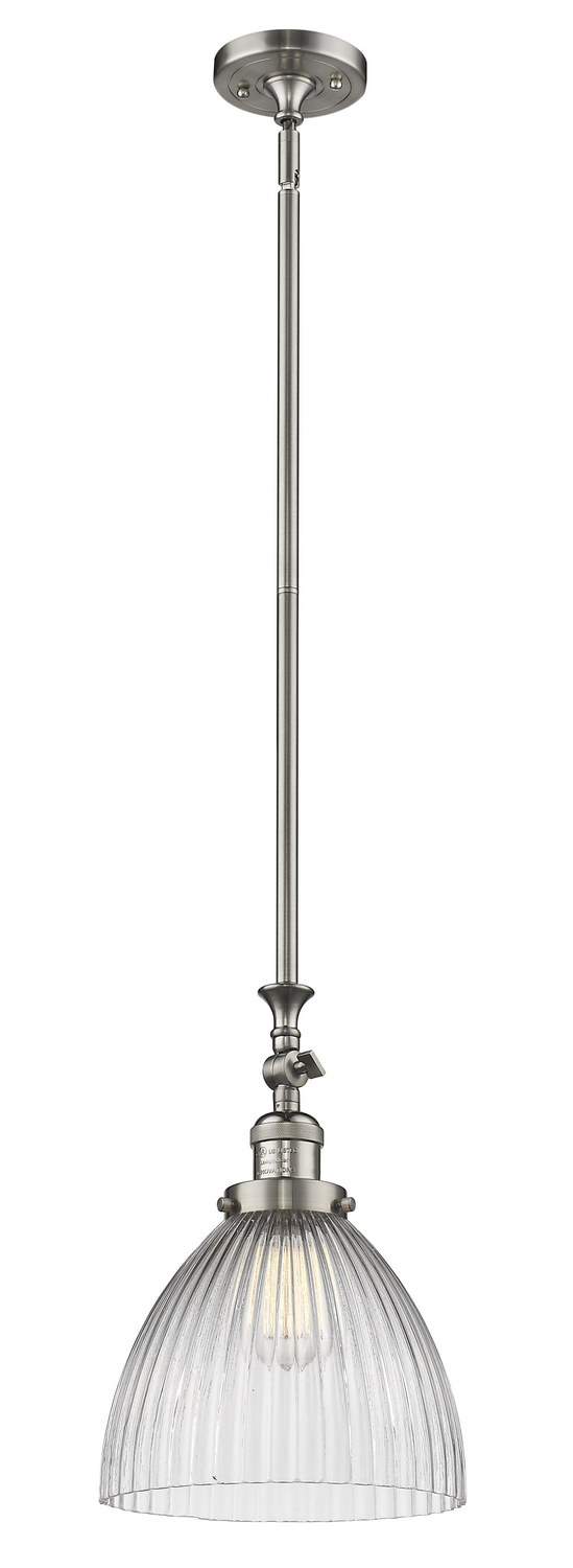 One Light Mini Pendant by Innovations - Franklin Restoration Collection, Brushed Satin Nickel Finish - 206-SN-G222