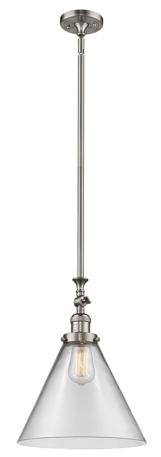 One Light Mini Pendant by Innovations - Franklin Restoration Collection, Brushed Satin Nickel Finish - 206-SN-G42-L