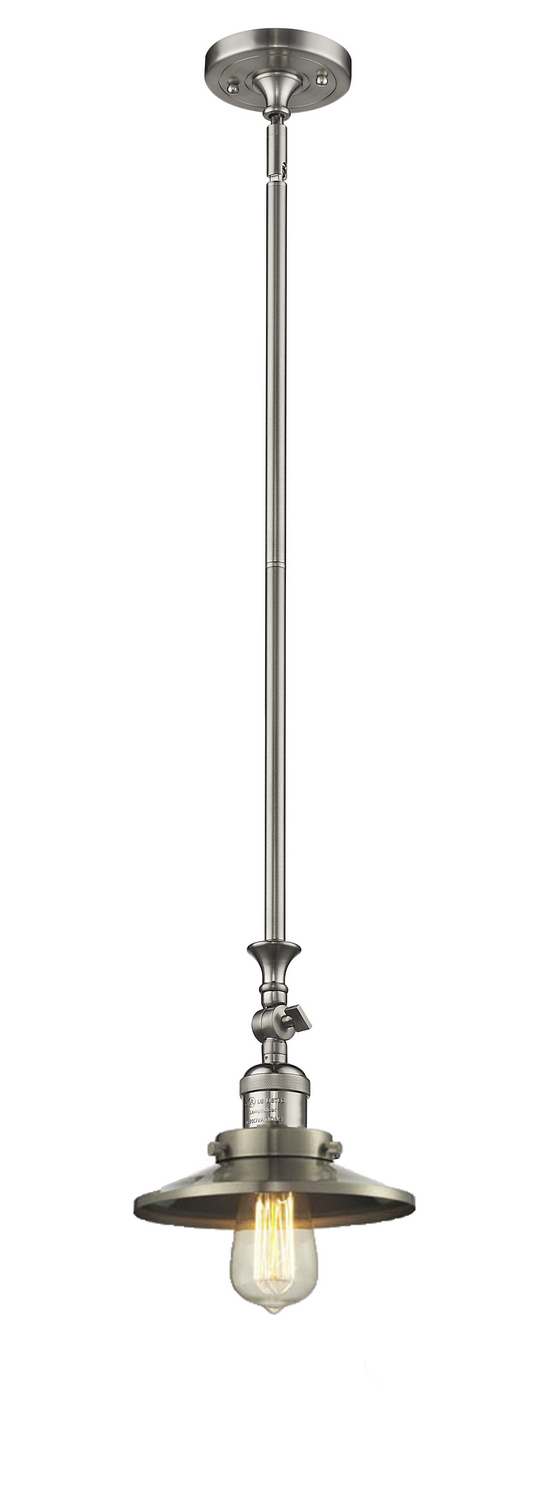 LED Mini Pendant by Innovations - Franklin Restoration Collection, Brushed Satin Nickel Finish - 206-SN-M2-LED