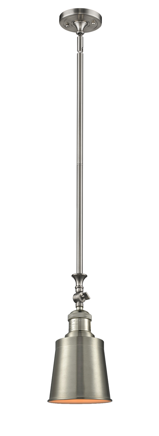 One Light Mini Pendant by Innovations - Franklin Restoration Collection, Brushed Satin Nickel Finish - 206-SN-M9-SN