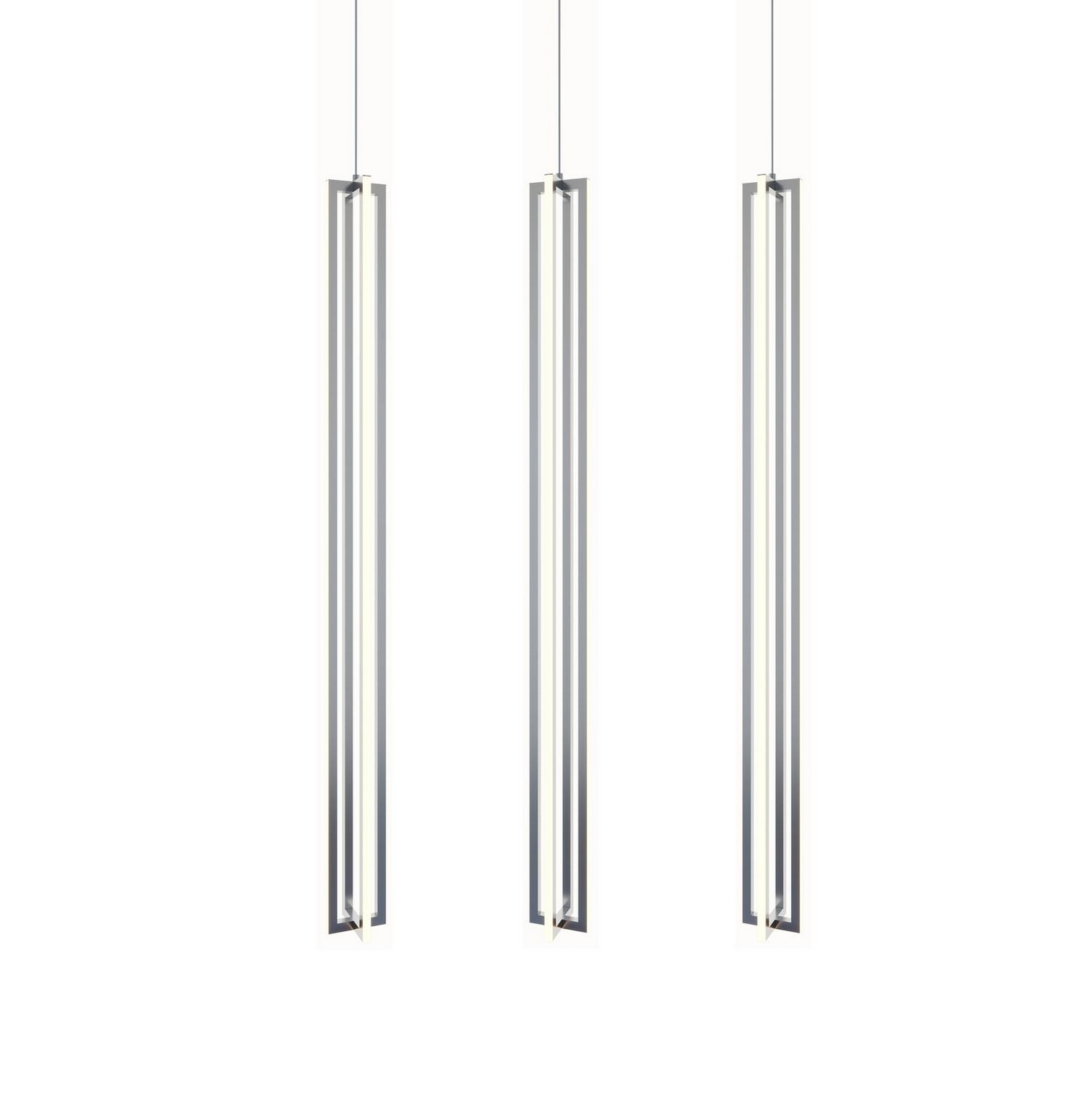 Cass LED Linear Pendant in Satin Nickel