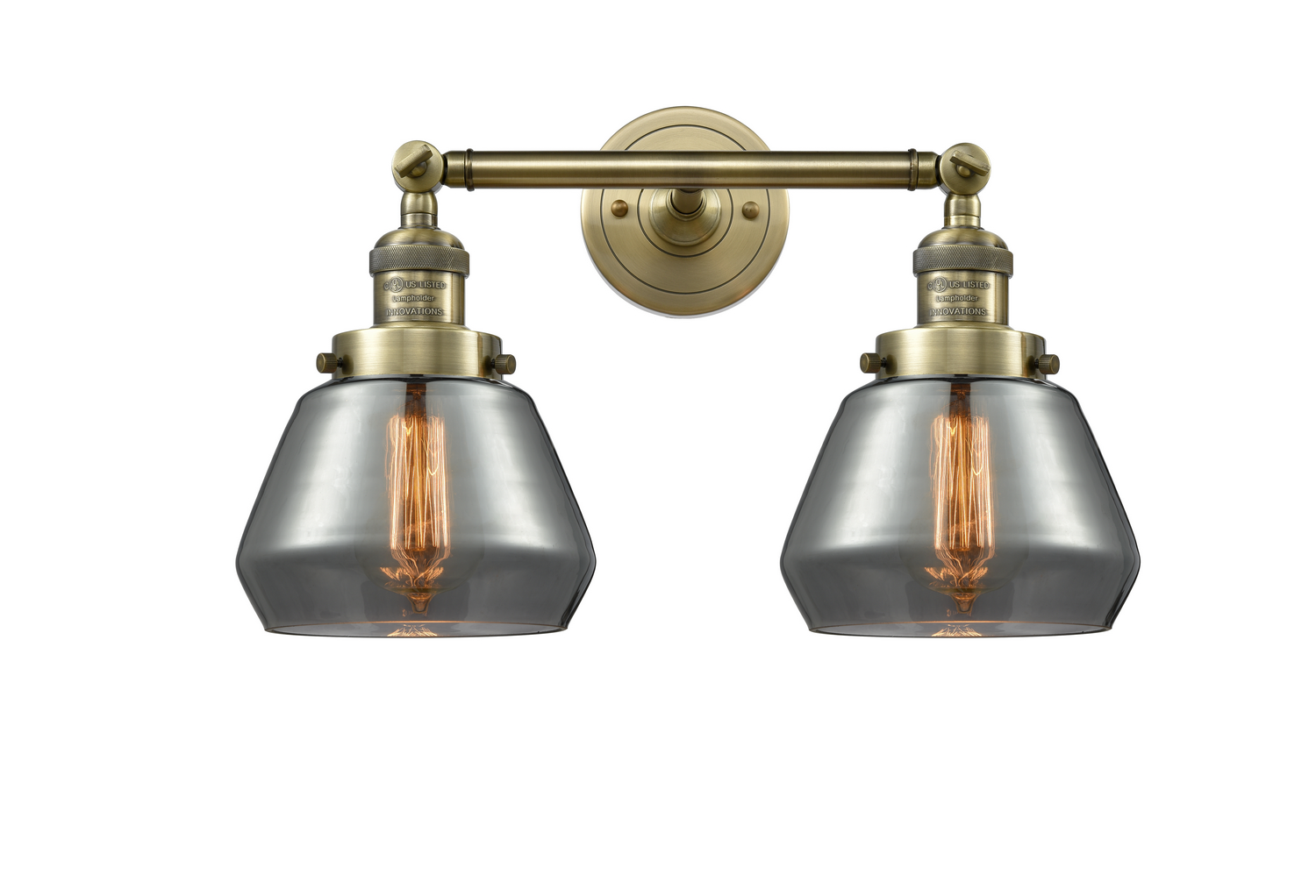 LED Bath Vanity by Innovations - Franklin Restoration Collection, Antique Brass Finish - 208-AB-G173-LED