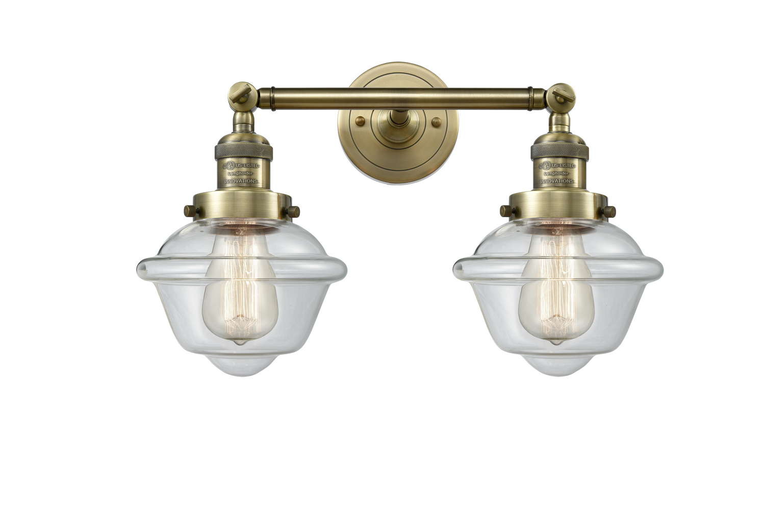 LED Bath Vanity by Innovations - Franklin Restoration Collection, Antique Brass Finish - 208-AB-G532-LED