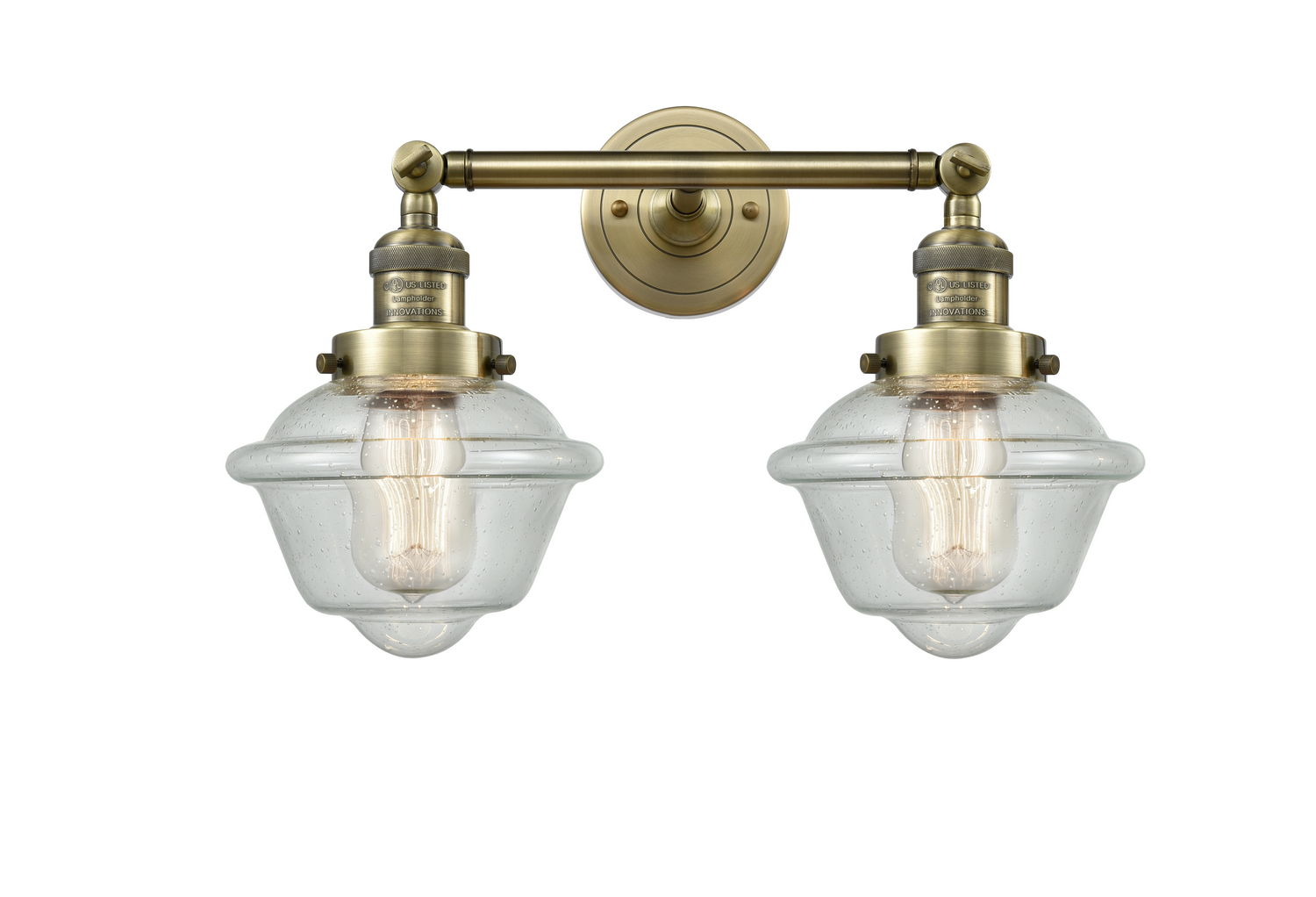 LED Bath Vanity by Innovations - Franklin Restoration Collection, Antique Brass Finish - 208-AB-G534-LED