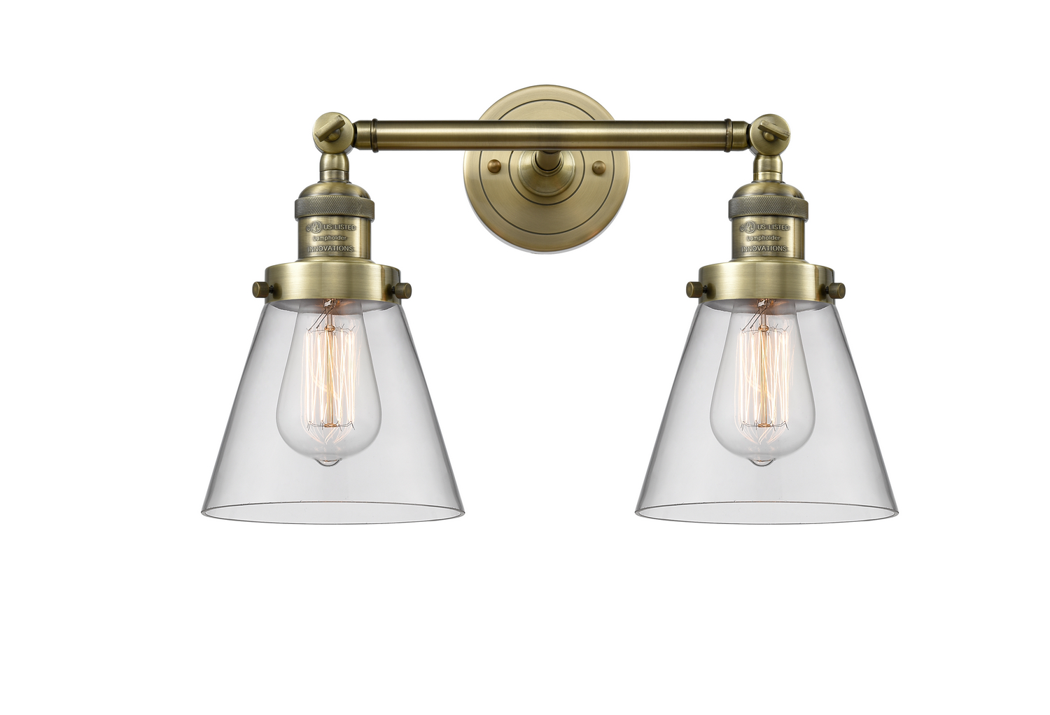 LED Bath Vanity by Innovations - Franklin Restoration Collection, Antique Brass Finish - 208-AB-G62-LED