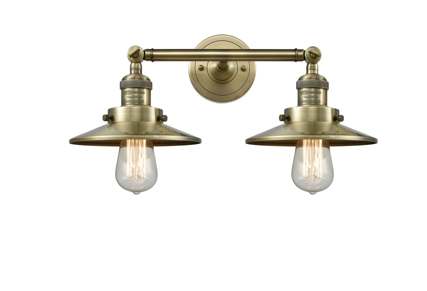 LED Bath Vanity by Innovations - Franklin Restoration Collection, Antique Brass Finish - 208-AB-M4-LED