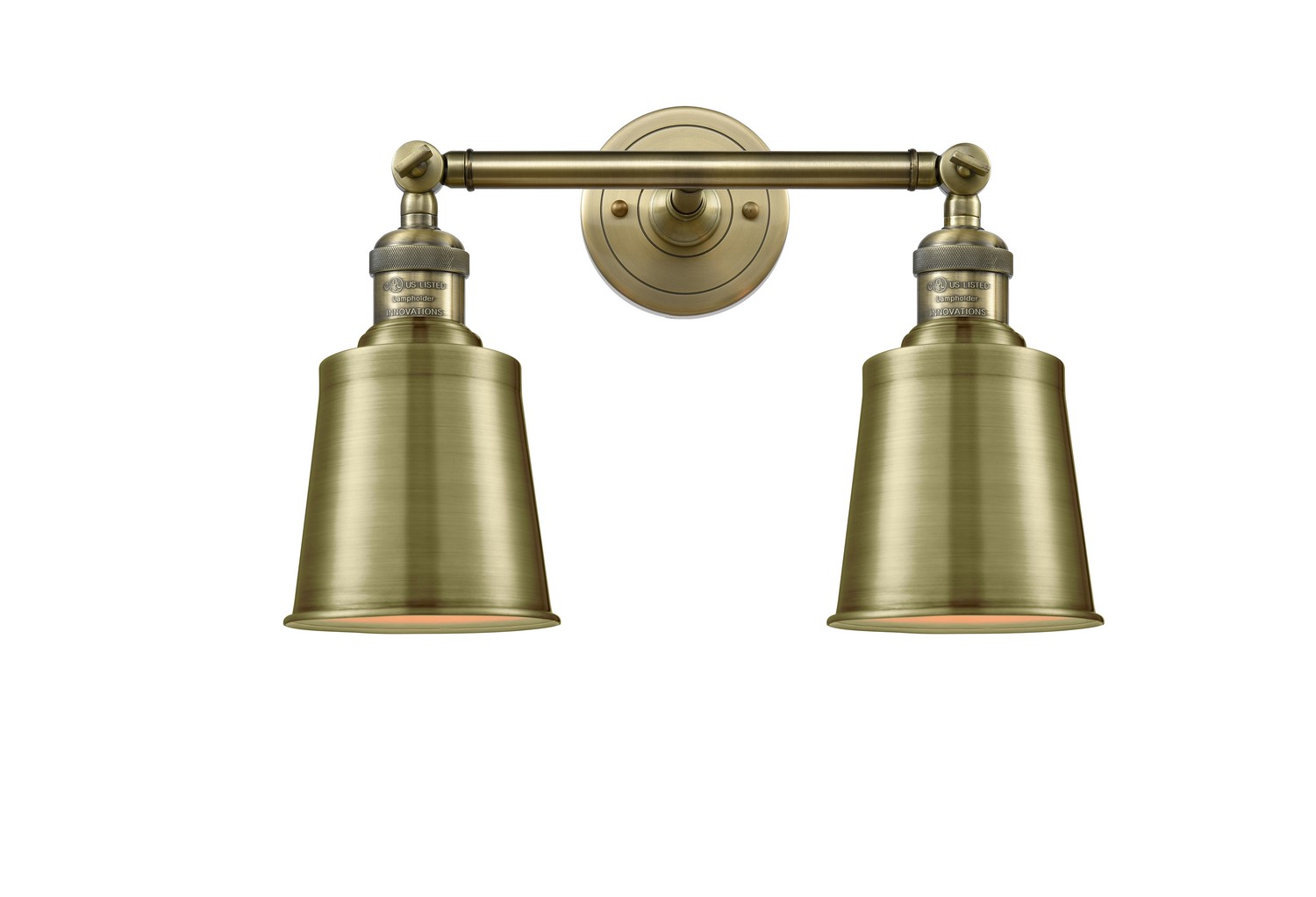 LED Bath Vanity by Innovations - Franklin Restoration Collection, Antique Brass Finish - 208-AB-M9-AB-LED