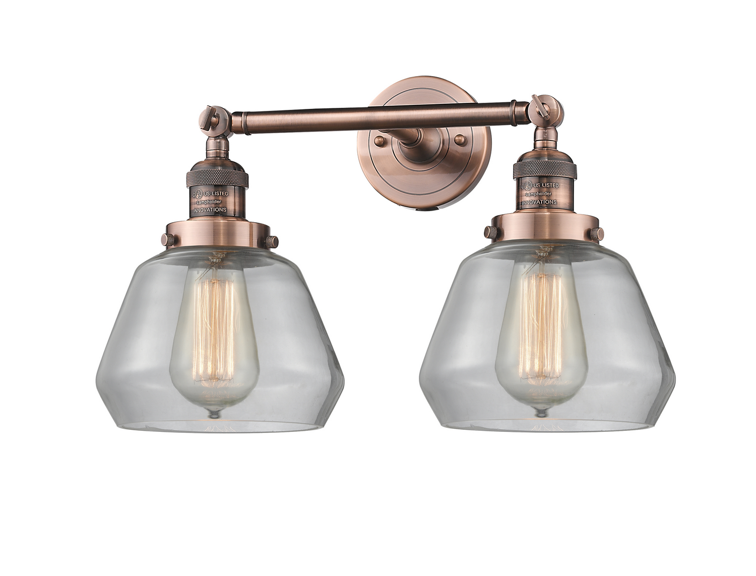 LED Bath Vanity by Innovations - Franklin Restoration Collection, Antique Copper Finish - 208-AC-G172-LED