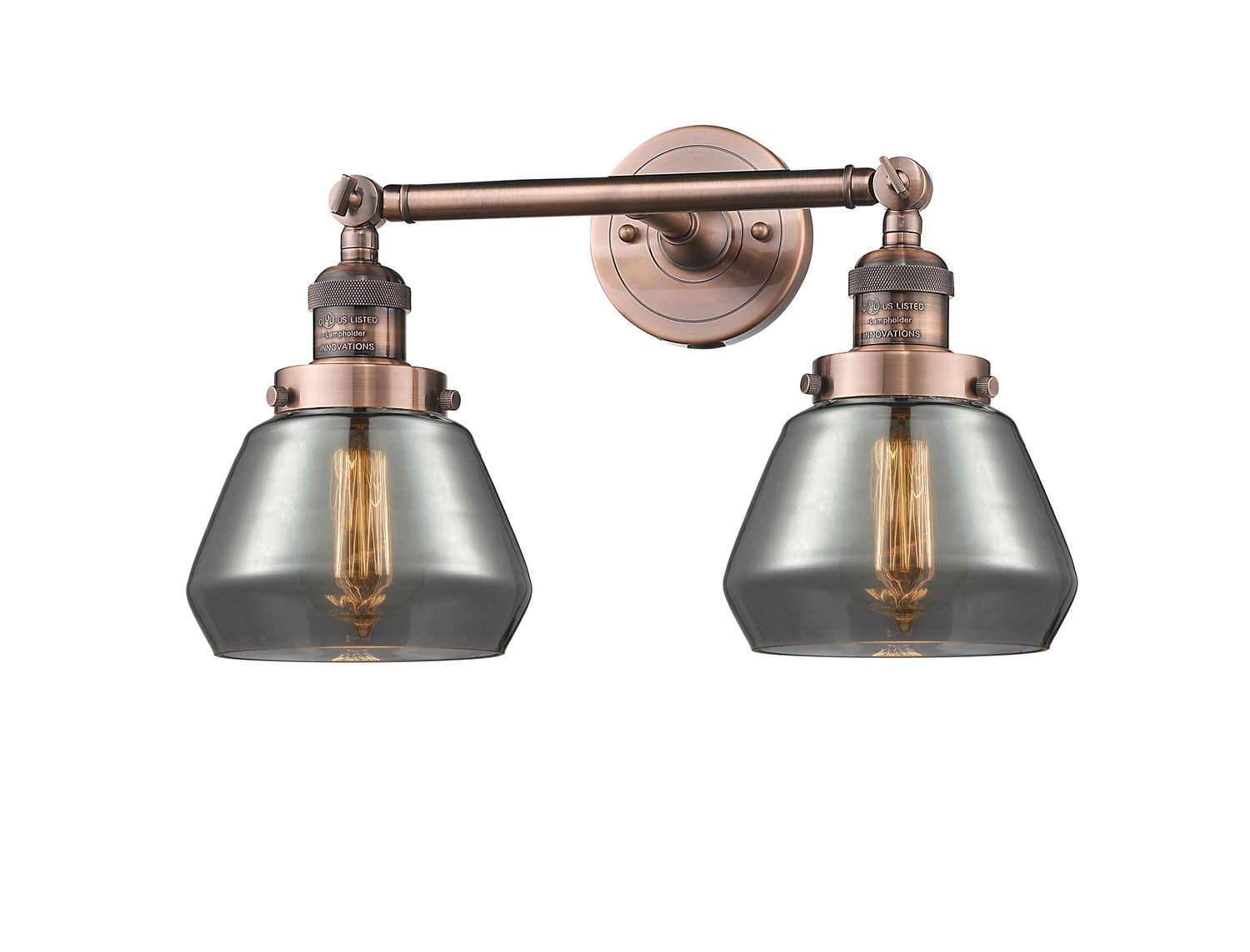 LED Bath Vanity by Innovations - Franklin Restoration Collection, Antique Copper Finish - 208-AC-G173-LED