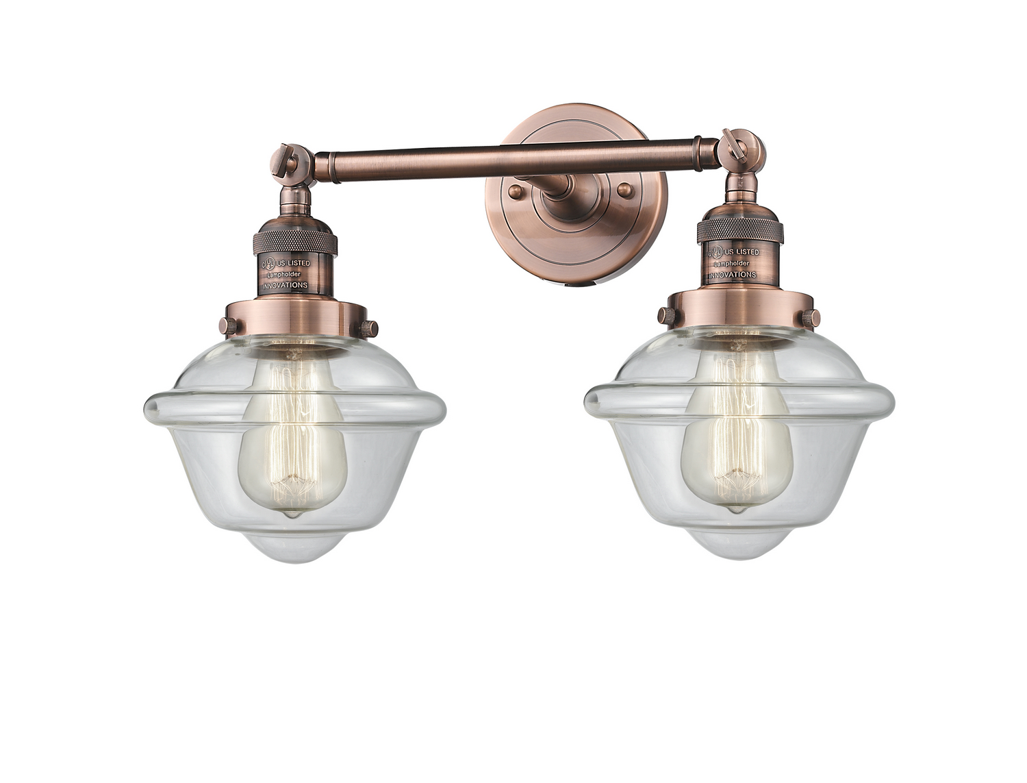 LED Bath Vanity by Innovations - Franklin Restoration Collection, Antique Copper Finish - 208-AC-G532-LED