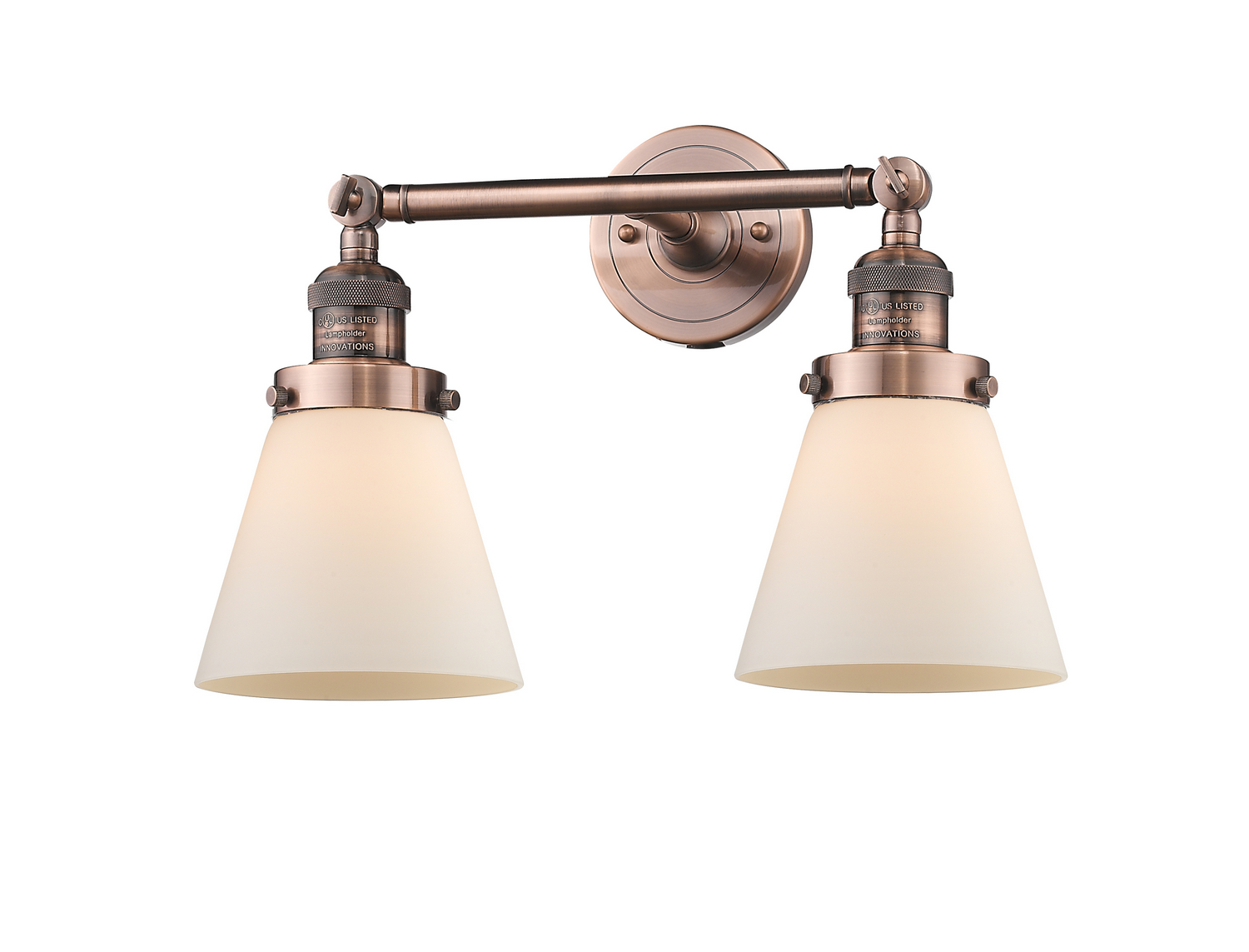 LED Bath Vanity by Innovations - Franklin Restoration Collection, Antique Copper Finish - 208-AC-G61-LED