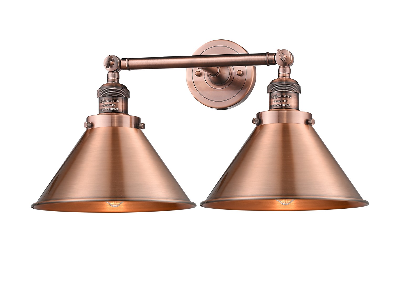 LED Bath Vanity by Innovations - Franklin Restoration Collection, Antique Copper Finish - 208-AC-M10-AC-LED