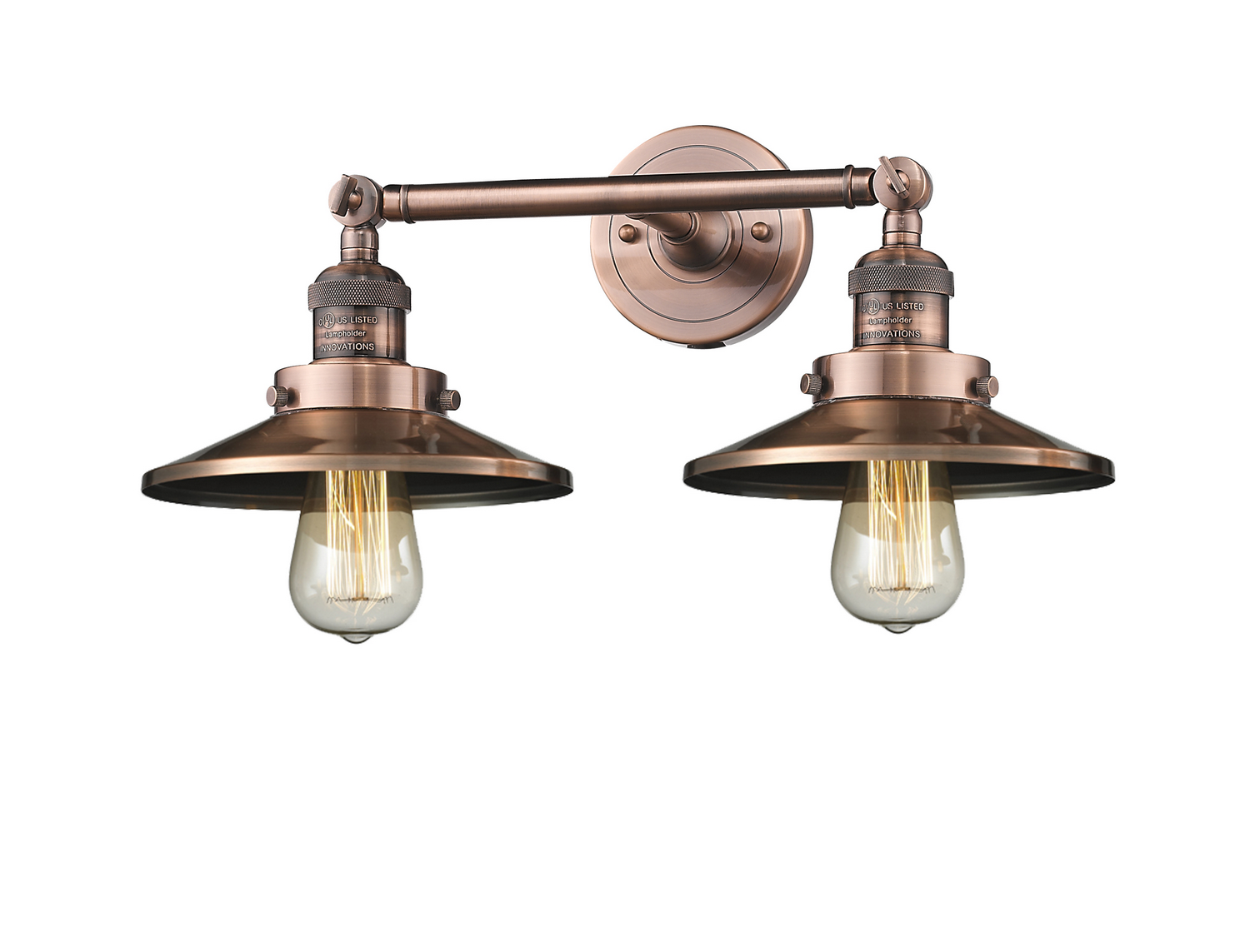 LED Bath Vanity by Innovations - Franklin Restoration Collection, Antique Copper Finish - 208-AC-M3-LED