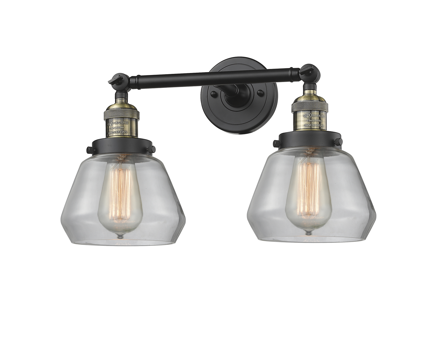 LED Bath Vanity by Innovations - Franklin Restoration Collection, Black Antique Brass Finish - 208-BAB-G172-LED