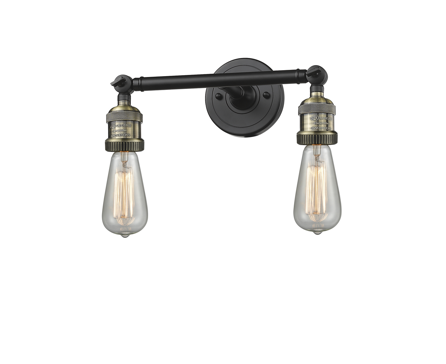 LED Bath Vanity by Innovations - Franklin Restoration Collection, Black Antique Brass Finish - 208-BAB-LED