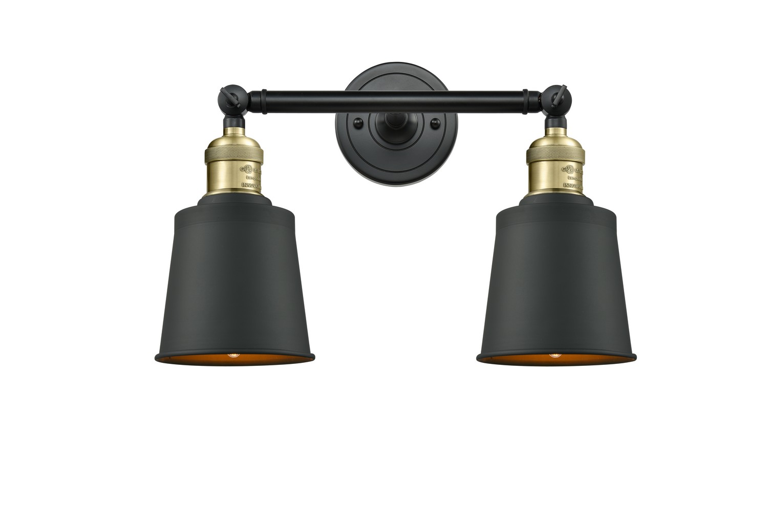 LED Bath Vanity by Innovations - Franklin Restoration Collection, Black Antique Brass Finish - 208-BAB-M9-BK-LED